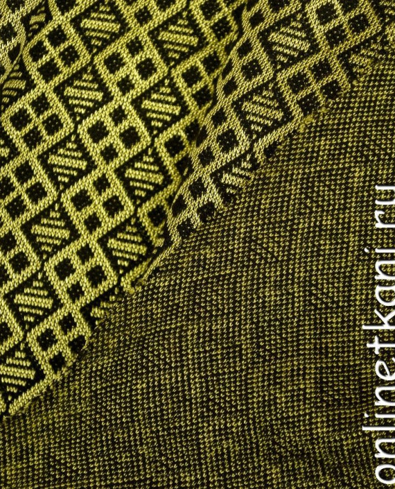 Ткань Трикотаж 1396 цвет желтый геометрический картинка 2