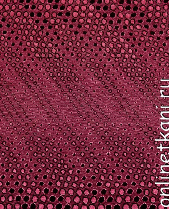 Ткань Трикотаж 1406 цвет малиновый геометрический картинка