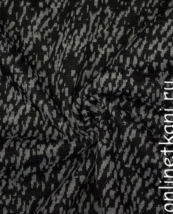 Последний отрез-1.4м Ткань Трикотаж  11408 цвет серый абстрактный картинка