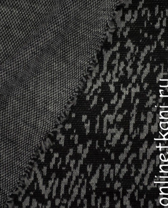 Ткань Трикотаж 1408 цвет серый абстрактный картинка 1
