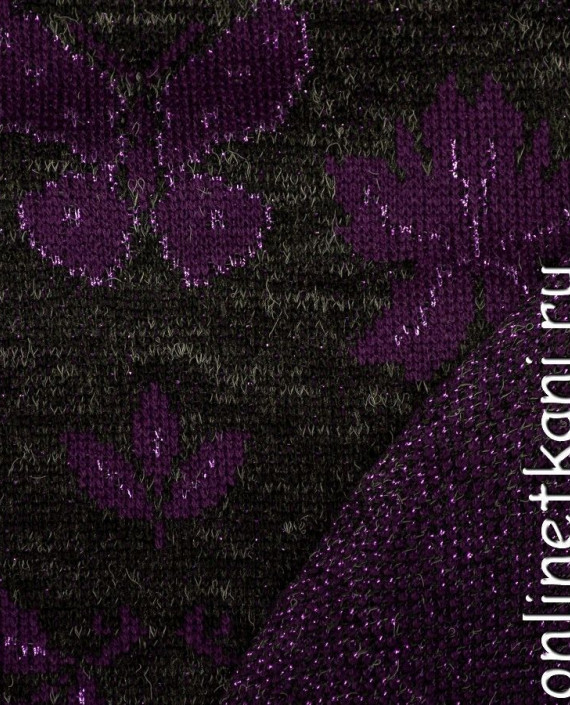 Ткань Трикотаж 1409 цвет фиолетовый абстрактный картинка 2