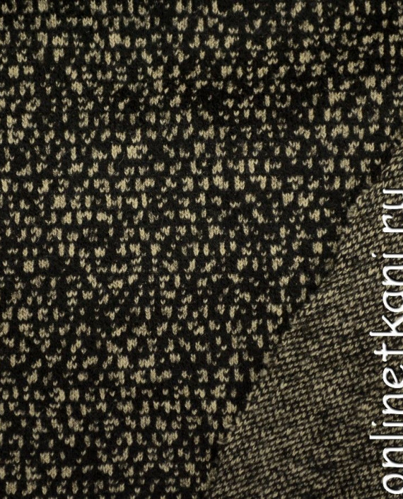 Ткань Трикотаж 1422 цвет черный абстрактный картинка 1