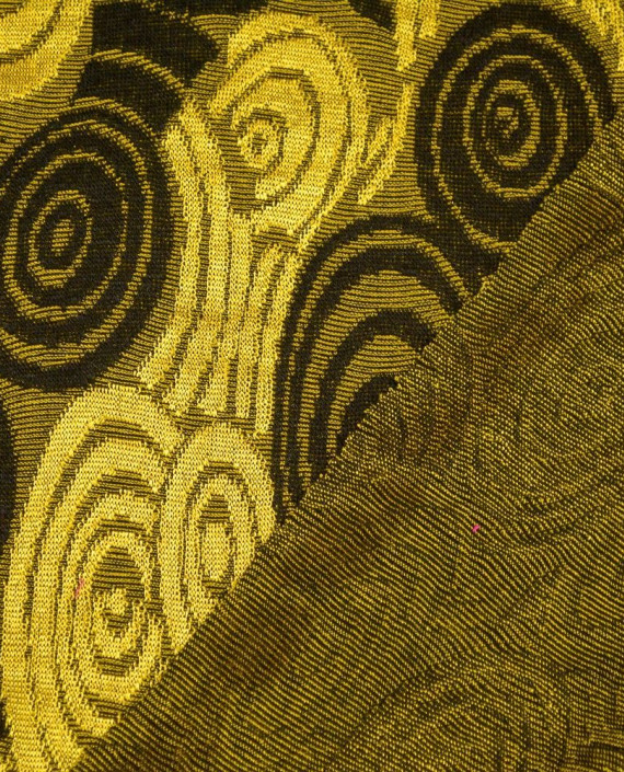 Ткань Трикотаж 1491 цвет желтый геометрический картинка 1