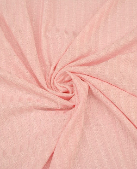 Ткань Трикотаж 1493 цвет розовый в полоску картинка