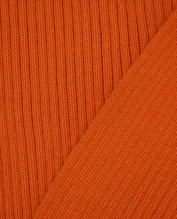 Ткань Трикотаж Вязаный 1530 цвет оранжевый в полоску картинка 1