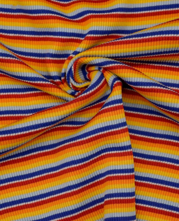 Ткань Трикотаж "Шестиполосный" 1531 цвет разноцветный в полоску картинка