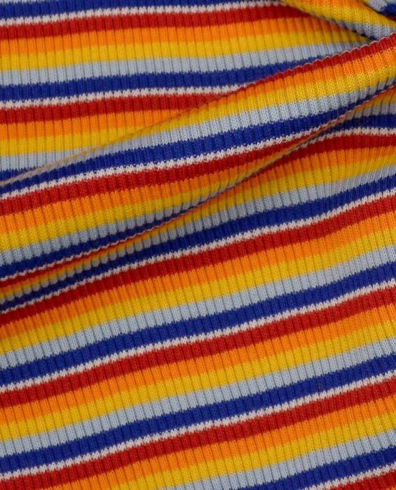 Ткань Трикотаж "Шестиполосный" 1531 цвет разноцветный в полоску картинка 1