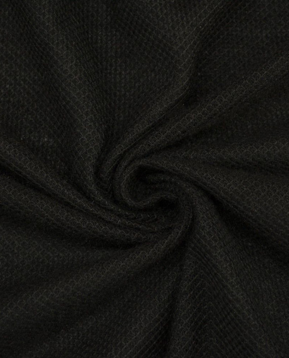 Последний отрез-3м Ткань Трикотаж Вязаный 11547 цвет черный картинка