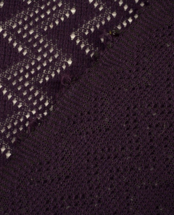 Ткань Трикотаж Вязаный 1552 цвет фиолетовый геометрический картинка 2