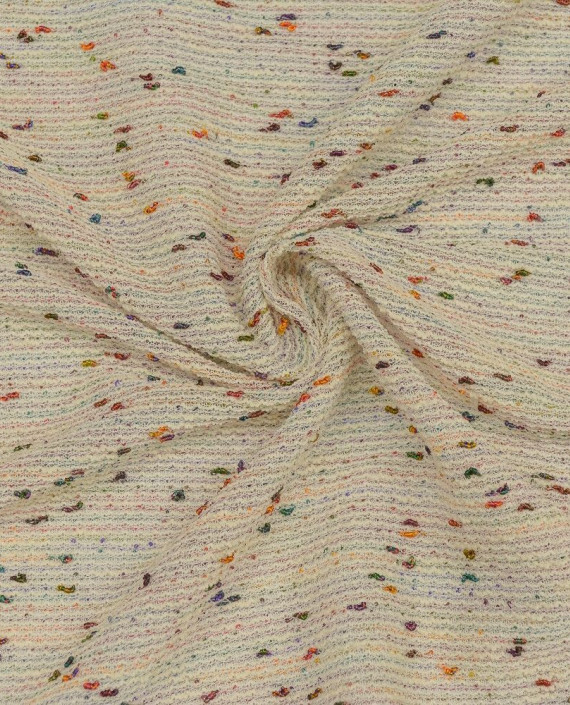 Ткань Трикотаж Вязаный 1574 цвет бежевый абстрактный картинка