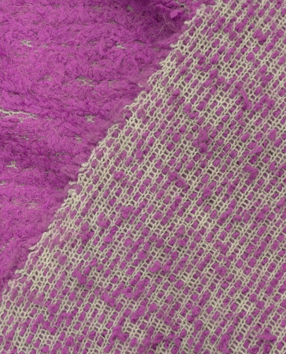 Последний отрез-3м Ткань Трикотаж Вязаный 11581 цвет фиолетовый картинка 2
