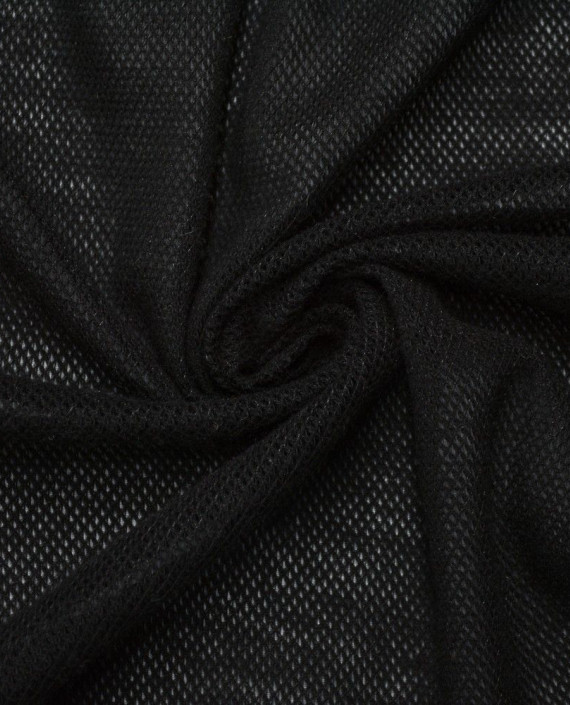 Последний отрез-3м Ткань Трикотаж Вязаный 11582 цвет черный картинка