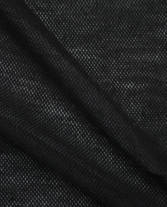 Последний отрез-3м Ткань Трикотаж Вязаный 11582 цвет черный картинка 1