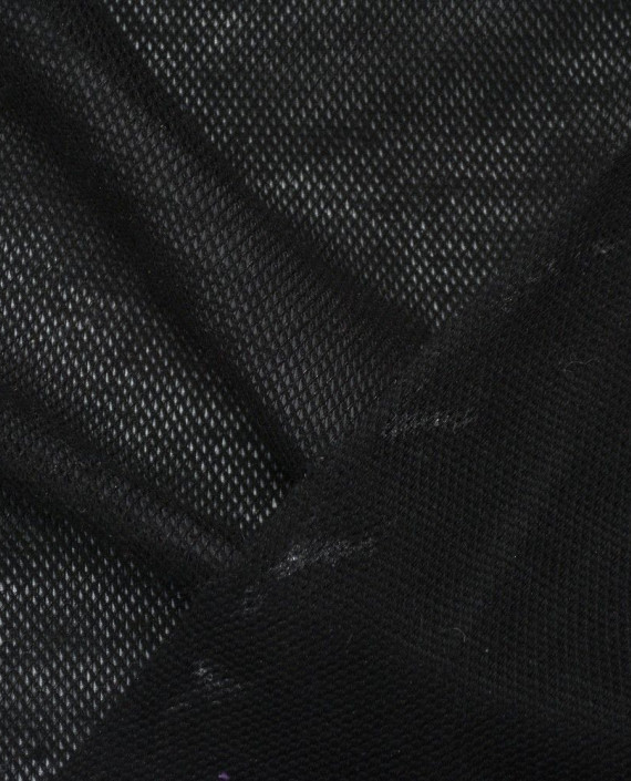 Последний отрез-3м Ткань Трикотаж Вязаный 11582 цвет черный картинка 2