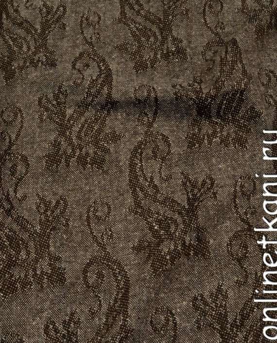 Ткань Твид 017 цвет коричневый абстрактный картинка