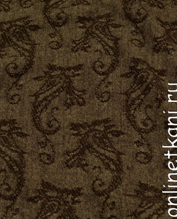 Ткань Твид 024 цвет коричневый абстрактный картинка