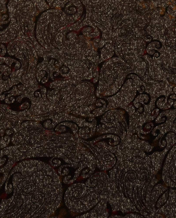 Ткань Твид 056 цвет коричневый абстрактный картинка