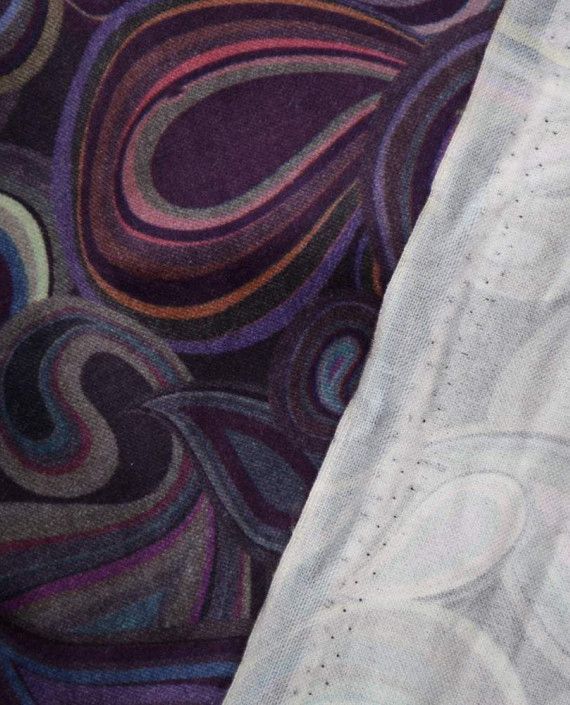 Ткань Велюр 064 цвет фиолетовый абстрактный картинка 1