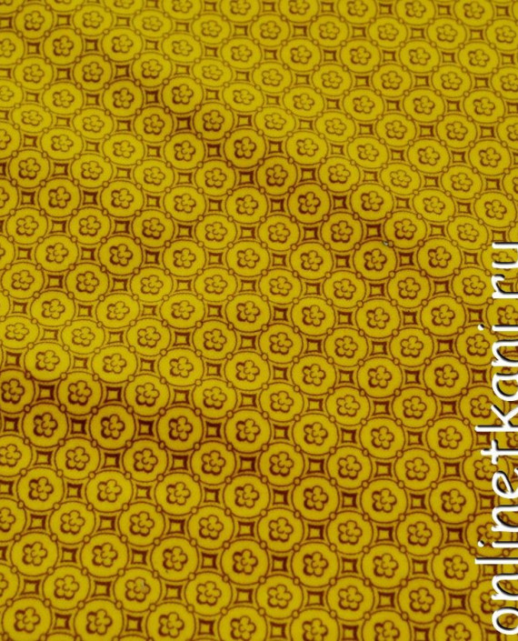 Ткань Велюр 023 цвет желтый геометрический картинка