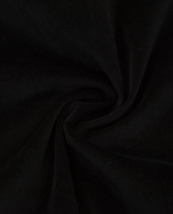 Ткань Велюр Хлопковый 082 цвет черный картинка