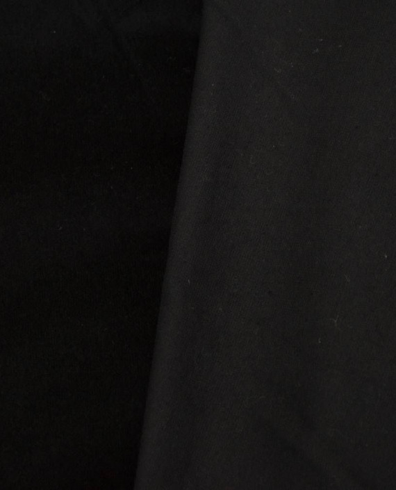 Ткань Велюр Хлопковый 082 цвет черный картинка 1