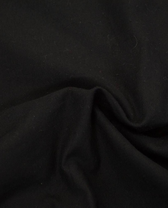 Ткань Велюр Хлопковый 082 цвет черный картинка 2