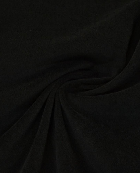 Ткань Велюр Хлопковый 084 цвет черный картинка