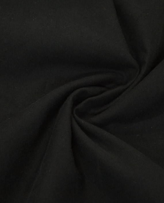 Ткань Велюр Хлопковый 084 цвет черный картинка 1
