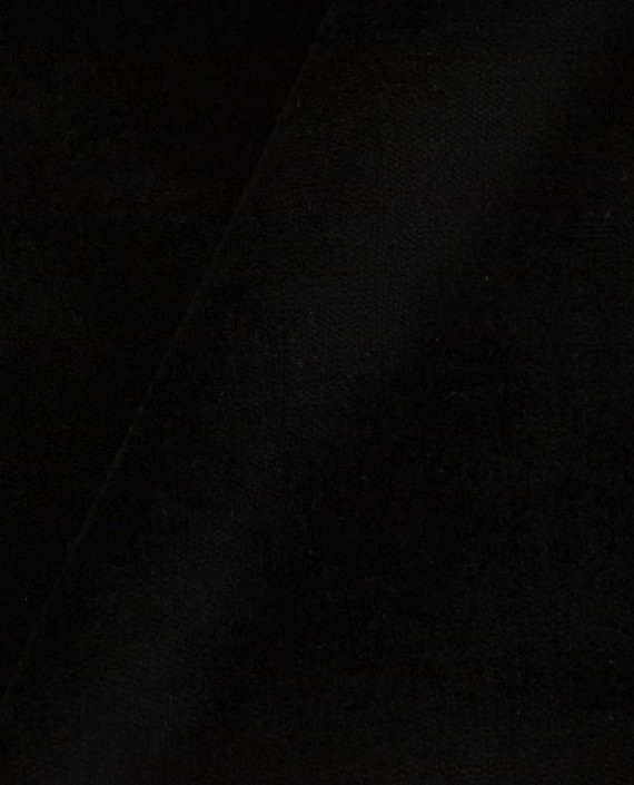 Ткань Велюр Хлопковый 088 цвет черный картинка 1