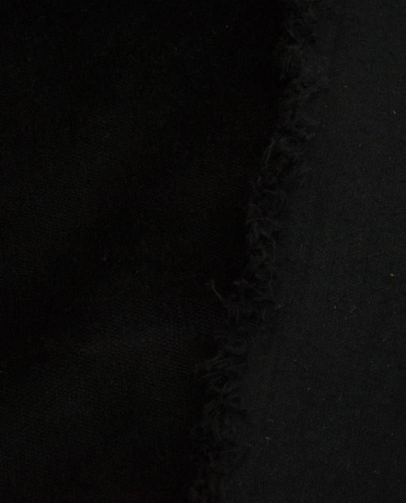 Ткань Велюр Хлопковый 088 цвет черный картинка 2