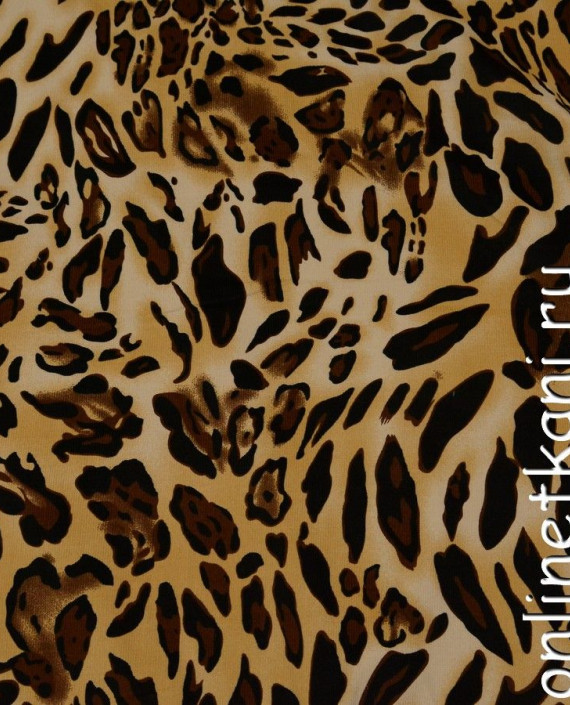 Ткань Вельвет 006 цвет бежевый леопардовый картинка