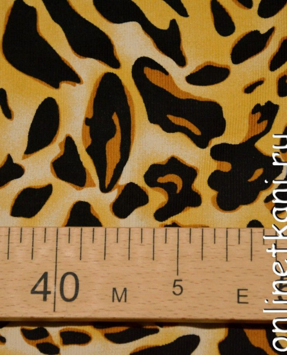 Ткань Вельвет  059 цвет разноцветный леопардовый картинка 2
