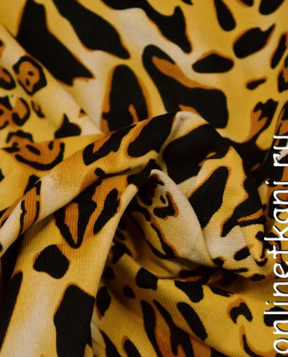 Ткань Вельвет  059 цвет разноцветный леопардовый картинка 1