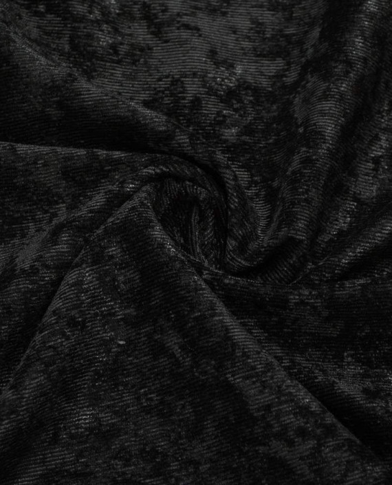 Ткань Вельвет 109 цвет черный картинка