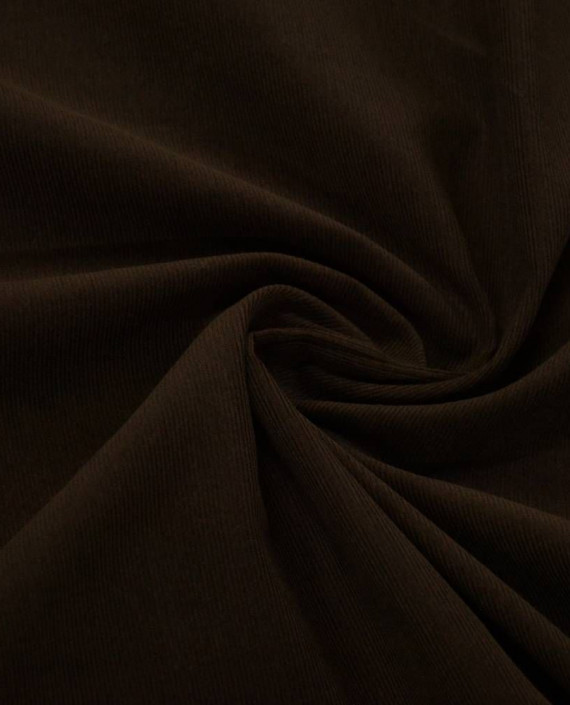 Ткань Вельвет Хлопковый 185 цвет коричневый картинка