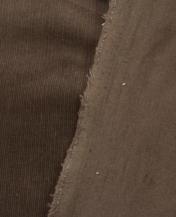 Микровельвет хлопковый 258 цвет коричневый полоска картинка 2