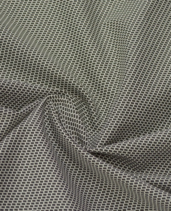 Ткань Вискоза 0305 цвет коричневый геометрический картинка