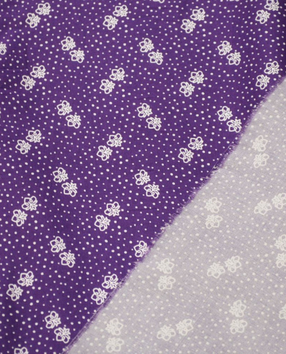 Ткань Вискоза 0309 цвет фиолетовый в горошек картинка 2