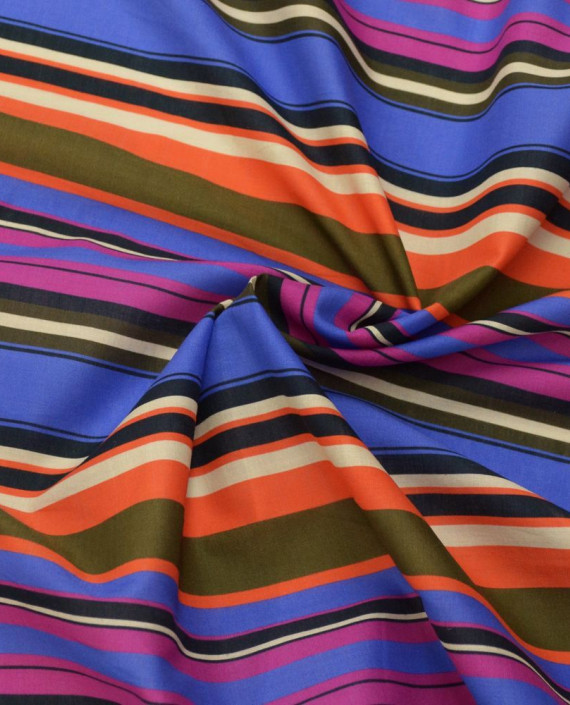 Ткань Вискоза 0313 цвет разноцветный в полоску картинка