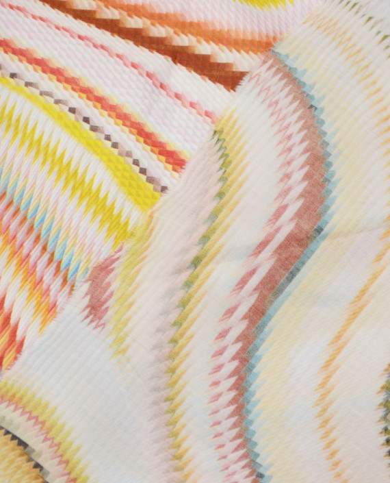 Ткань Вискоза "Пастельные полосы" 0316 цвет разноцветный в полоску картинка 2