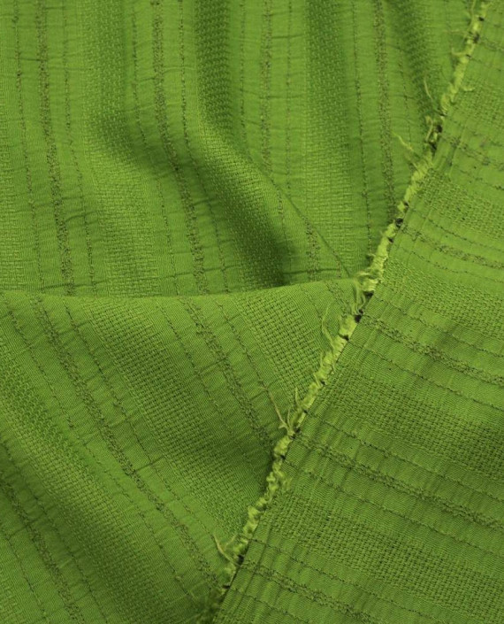 Ткань Вискоза Рубашечная 0341 цвет зеленый в полоску картинка 2