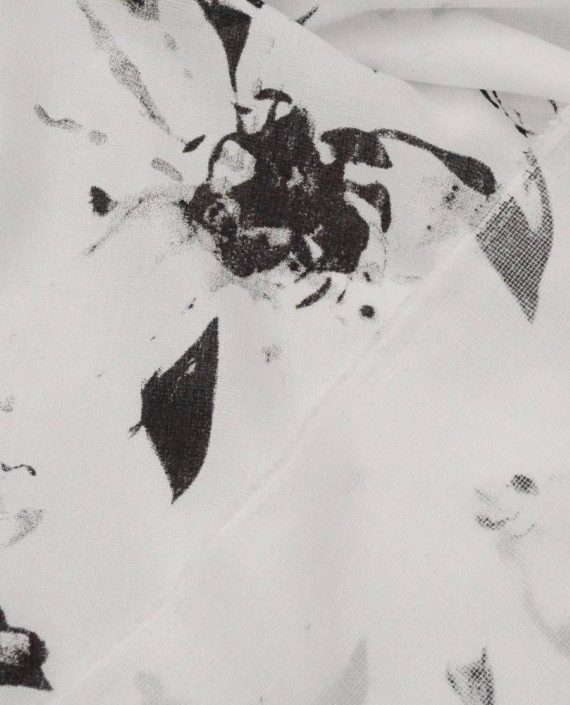 Ткань Вискоза Рубашечная 0369 цвет белый абстрактный картинка 2