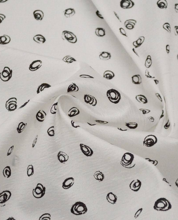 Ткань Вискоза Рубашечная 0370 цвет белый геометрический картинка