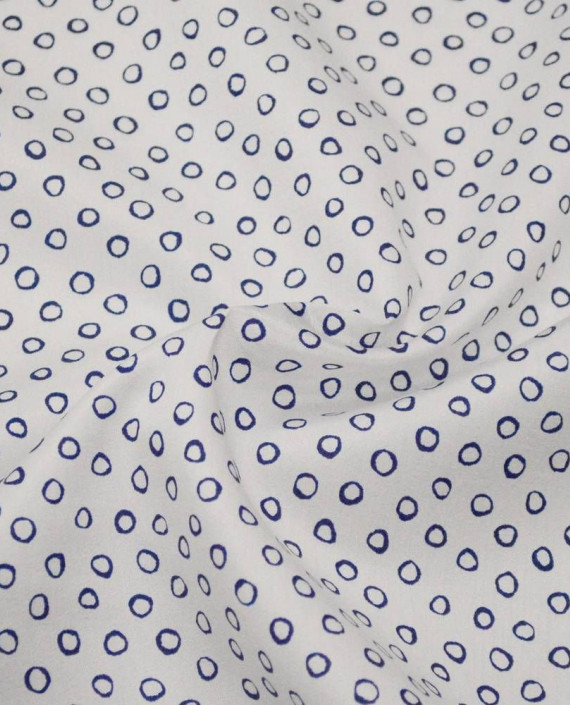 Ткань Вискоза Рубашечная 0372 цвет белый геометрический картинка