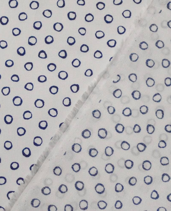 Ткань Вискоза Рубашечная 0372 цвет белый геометрический картинка 2