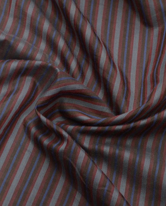 Ткань Вискоза Рубашечная 0385 цвет разноцветный в полоску картинка