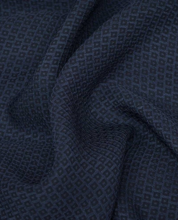 Ткань Вискоза Костюмная 0388 цвет синий геометрический картинка