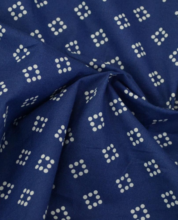 Ткань Вискоза Рубашечная 0403 цвет синий геометрический картинка