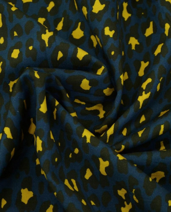 Ткань Вискоза Плательная 0410 цвет синий леопардовый картинка