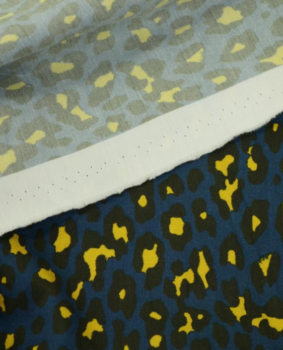 Ткань Вискоза Плательная 0410 цвет синий леопардовый картинка 2